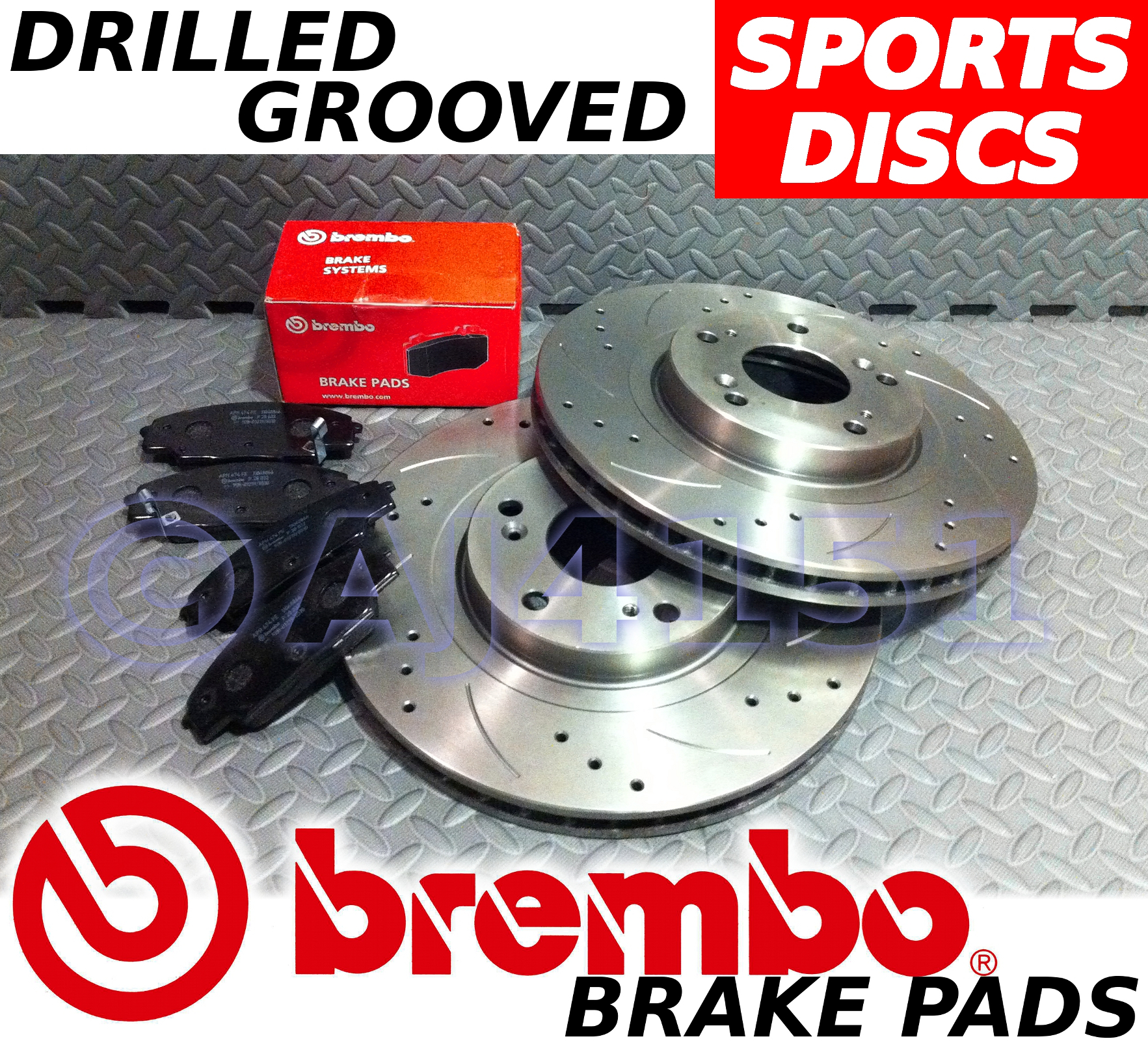 VAUXHALL Astra Zafira 240bhp VXR FRONT Drilled/Grooved Brake Discs